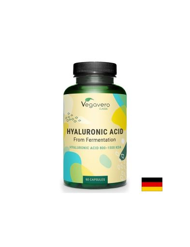 Хиалуронова киселина 600 мг (молекулно тегло 800-1500 KDA) | Hyaluronsäure | Vegavero, 90 капс.
