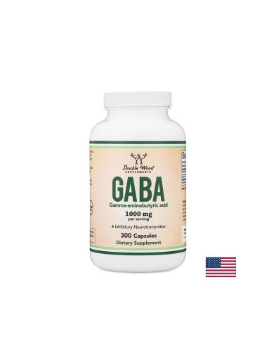 ГАБА 500 мг | Гама Аминобутирова Киселина | GABA | Double Wood, 300 капс.