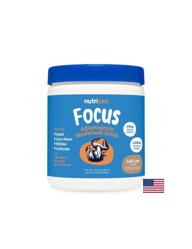 Рейши + Лъвска грива + Гуарана за Концентрация и Енергия na Прах | Focus & Energy | Nutricost, 288 гр.