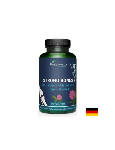 Калций 400 мг + Магнезий 150 мг + Цинк + Червена детелина | Calcium, Magnesium, Zinc | Vegavero, 180 табл.