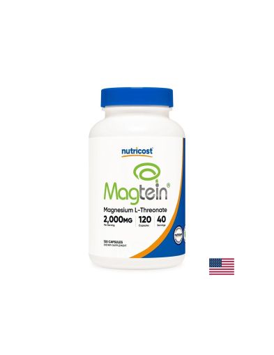 Магнезий Треонат | Magnesium Threonate Magtein | Nutricost, 120 капс. 
