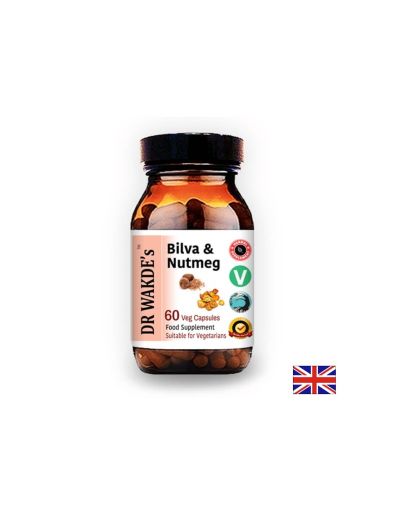Билва и Индийско орехче (Bilva & Nutmeg) - изчиства червата, поддържа сърцето, регулира кръвното, 60 капсули