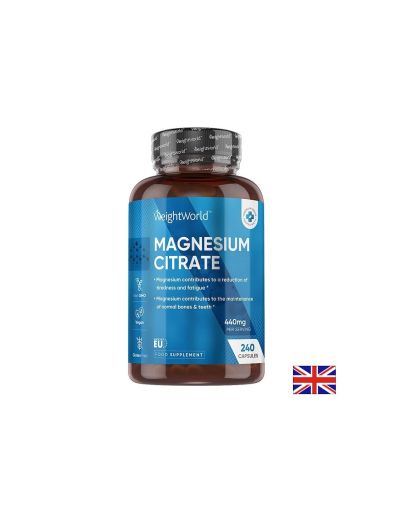 Магнезий цитрат 222 mg – Мускули, енергия и сърце, 240 капсули