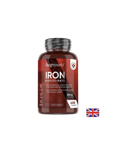 Желязо бисглицинат 14 mg – Кръвообразуване и енергия, 400 таблетки