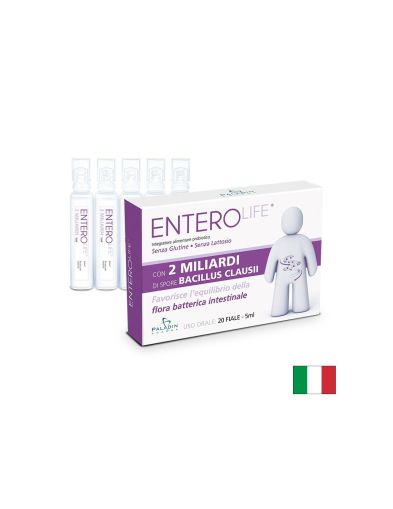 Пробиотик EnteroLife®, 2 млрд. активни пробиотици, 20 флакона х 5 ml