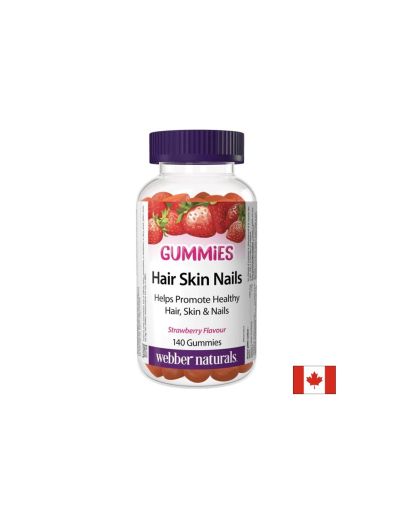 Биотин Гъми 6000 мкг + Витамин Ц и Е | Biotin Gummies & Vitamin C | Webber Naturals, 140 желирани табл.