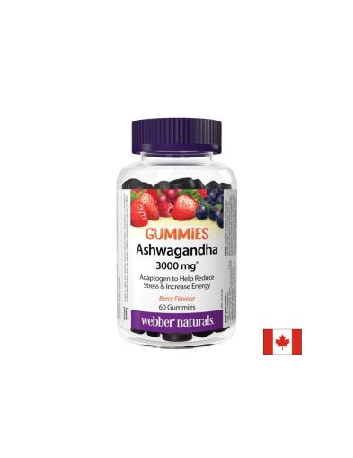 Ашваганда Гъми Екстракт 400 мг | Ashwagandha Gummies | Webber Naturals, 60 желирани табл.