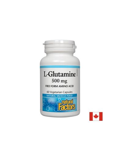 Л- глутамин 500 мг | L-Glutamine | Natural Factors, 60 капсули 