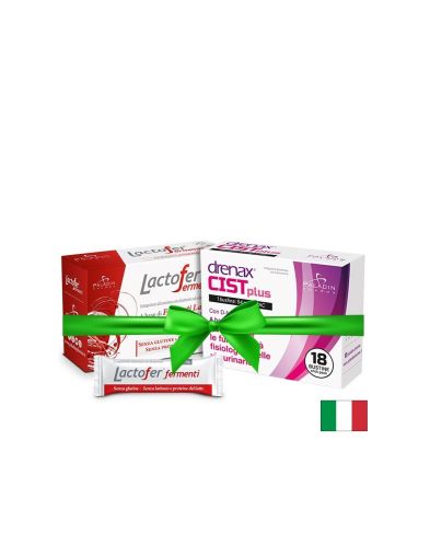 Промо пакет  с Червена боровинка + Пробиотик Lactofer Fermenti | Drenax Cist Plus | Paladin Pharma, 12 сашета