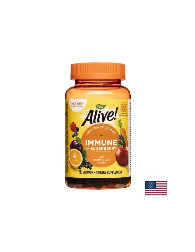 Alive! Immune Gummies/ Алайв! Имунна защита x 90 желирани таблетки Nature’s Way