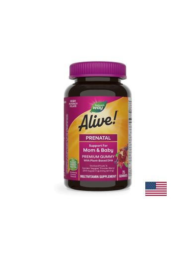 Alive! - Алайв Премиум мултивитамини за бременни, 75 желирани таблетки Nature’s Way