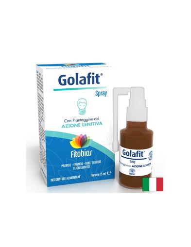 Golafit – Успокояващ спрей за гърло с прополис и етерични масла, 15 ml