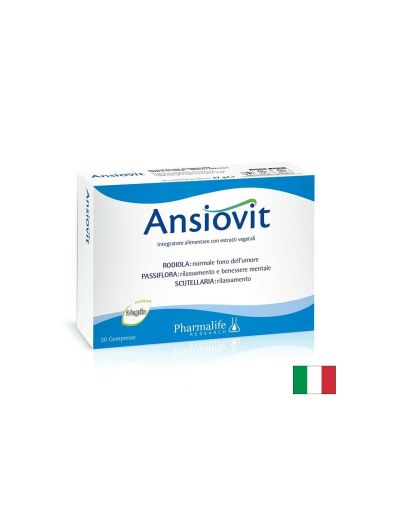 Пасифлора + Златен корен + Скутелария – При стрес и напрежение, Ansiovit, 30 таблетки