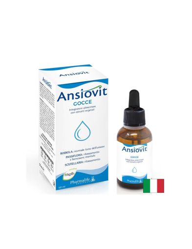 Пасифлора + Златен корен + Скутелария | Anti-stress herbal Formula | Ansiovit, 50 мл капки 
