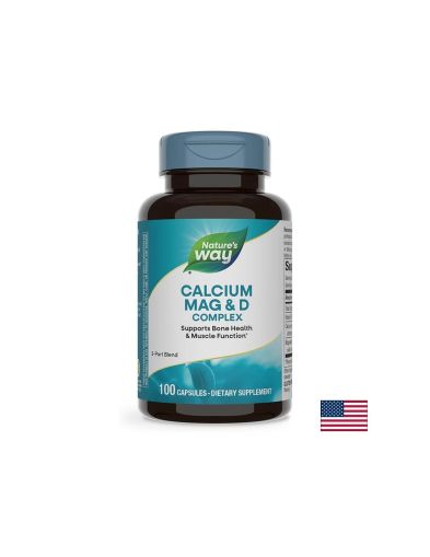 Calcium Magnesium & D/ Калций с Магнезий и Витамин D х 100 капсули Nature’s Way