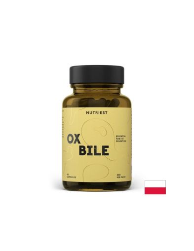 Волска жлъчка (лиофилизирана) 500 мг | Ox Bile | Nutriest, 60 капс. 