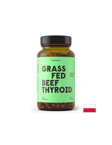 Говежда Щитовидна жлеза + Бъбрек + Черен дроб, 400 мг | Grass Fed Beef Тhyroid | Nutriest, 240 капс. 