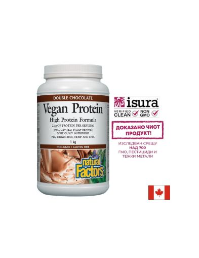  Веган протеин | Vegan Protein | Natural Factors, 1 кг шоколад