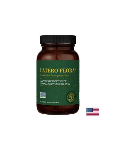 Latero-Flora™ Brevibacillus laterosporus (B.O.D.™ strain) - Пробиотик срещу Кандида в червата, 60 капсули