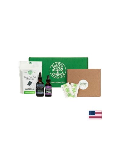 Heavy Metal & Chemical Cleanse Program™ / 30-дневна детокс програма с билки, медицински гъби, активен въглен и йод Global Healing