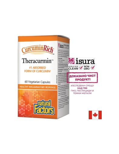 Куркумин  Теракурмин 30 мг | Curcumin Theracurmin | Natural Factors, 60 капсули