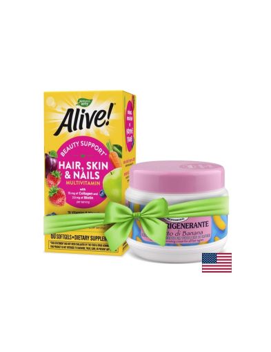 Алайв Мултивитамини за коса, кожа и нокти | Hair, Skin & Nails Multivitamin Alive | Nature’s Way, 60 софт гел