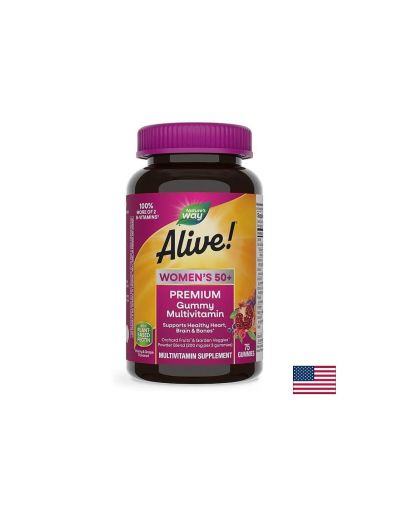  Мултивитамини за Жени 50+ Алайв | Women’s 50+ Multivitamin Alive | Nature’s Way,  75 желирани табл.