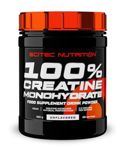 Креатин Монохидрат 3.4 гр |  Creatine 100% Pure Monohydrate | Scitec, 300 гр / 88 дози 