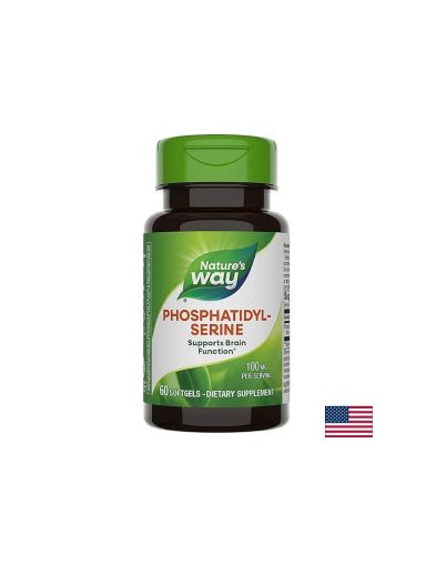 Phosphatidyl-Serine - Фосфатидил-серин - за здравето на мозъка - 100 mg, 60 софтгел капсули Nature’s Way