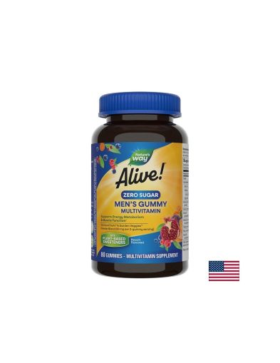 Мултивитамини за мъже Alive! – Енергия, имунитет и жизнен тонус, 80 желирани таблетки