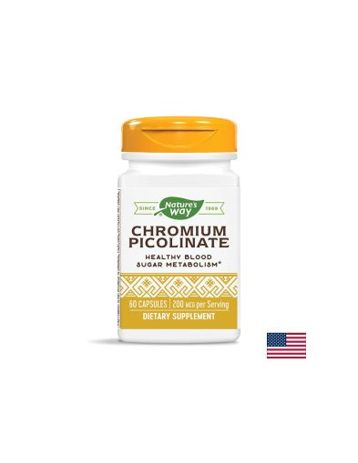 Chromium Picolinate/ Хром Пиколинат 200 mcg х 60 капсули Nature’s Way
