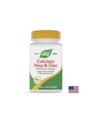 Калций с Магнезий и Цинк | Calcium, Magnesium & Zinc | Nature’s Way, 100 капс.