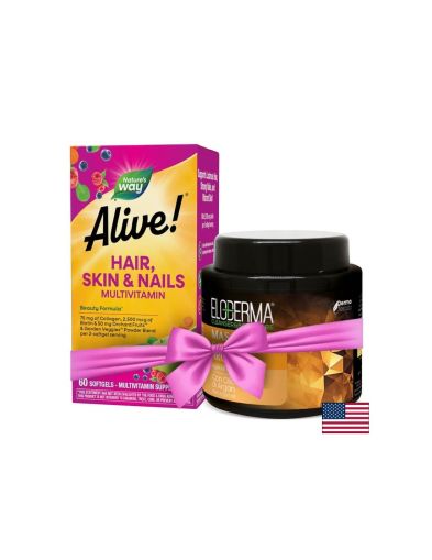 Алайв Мултивитамини за коса, кожа и нокти | Hair, Skin & Nails Multivitamin Alive | Nature’s Way, 60 софт гел