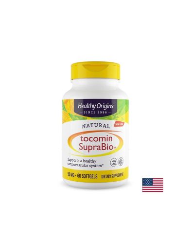 Антиоксидантна формула за здрави кожа, сърце и имунитет Tocomin SupraBio - С витамин E и токотриеноли, 60 капсули