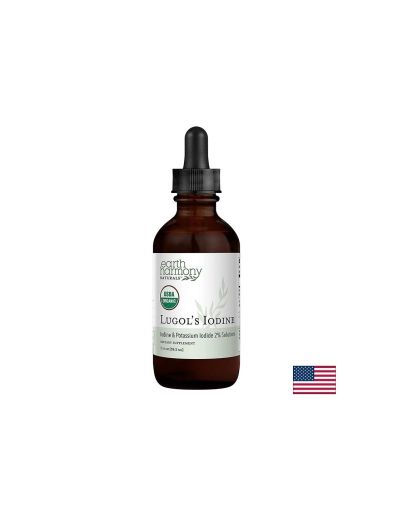 Щитовидна жлеза - Луголов разтвор (Йод + Калиев йодид), 1000 µg х 59.2 ml капки Earth Harmony Naturals