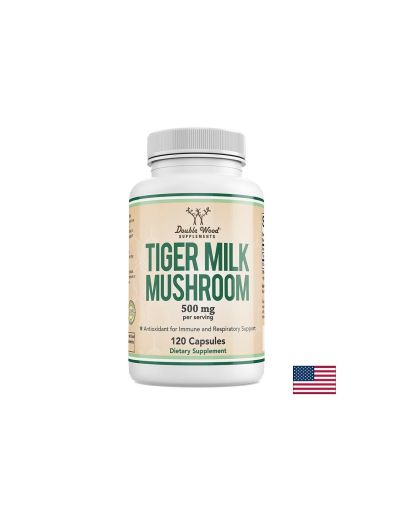 Тигрова млечна гъба – Дихателна система и имунна подкрепа, 500 mg, 120 капсули