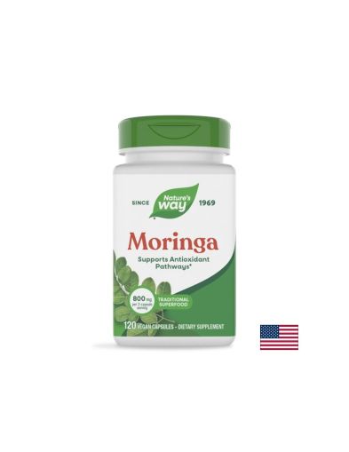 Моринга (лист) – Нормализира кръвната захар, холестерола и сърдечната функция, 400 mg, 120 веган капсули