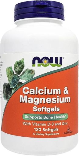 Калций , Магнезий, вит Д3 и цинк | Calcium & Magnesium | Now Foods, 120 драж. 