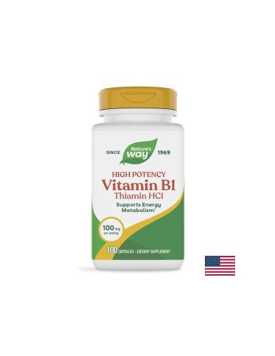 Витамин Б1 Тиамин 100 мг | Vitamin B1 | Nature’s Way, 100 капс.