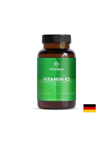 Витамин К2 МК7 200 мкг | Vitamin K2 MK-7 | Vitabay, 90 табл.