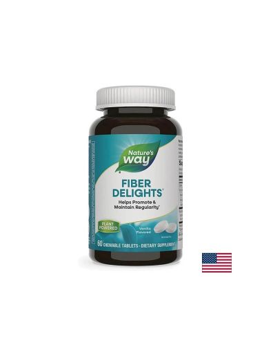 Микс от фибри за отслабване и детоксикация | Fiber Delights | Nature’s Way, 60 дъвч.табл.