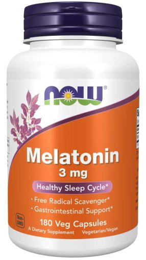 Мелатонин 3 мг | Melatonin | Now Foods, 180 капс. 