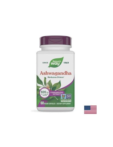 Ашваганда Екстракт 500 мг | Ashwagandha | Nature’s Way, 60 капс.