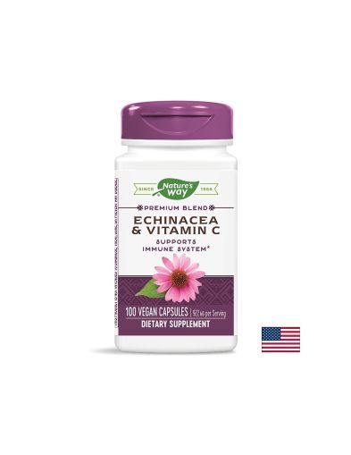 Ехинацея с Витамин Ц | Echinacea & Vitamin C | Nature’s Way, 100 капс.