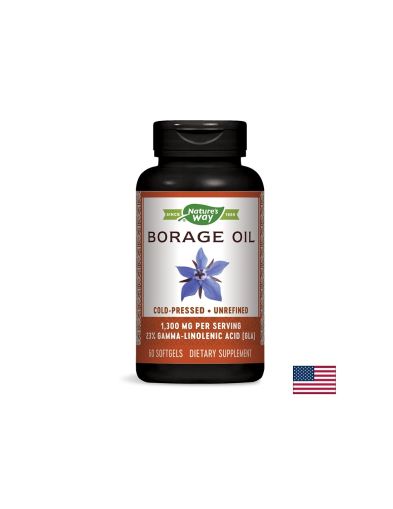 Пореч Масло 1300 мг | Borage Oil 23% GLA | Nature’s Way, 60 капс.