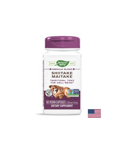 Shiitake Maitake/ Шийтаке и майтаке 250 mg х 60 капсули Nature’s Way