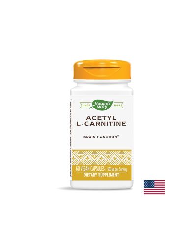 Acetyl L-Carnitine/ Ацетил-Л-Карнитин 500 mg x 60 капсули Nature’s Way