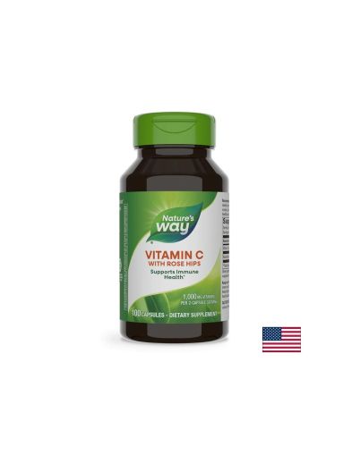 Витамин C с шипка - Vitamin C with Rose Hips 500 mg, 100 капсули Nature’s Way