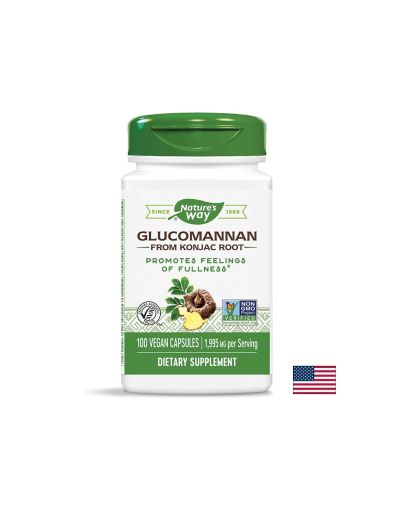 Глюкоманан от  Конджак 665 мг | Glucomannan from Konjac Root | Nature’s Way, 100 капс.