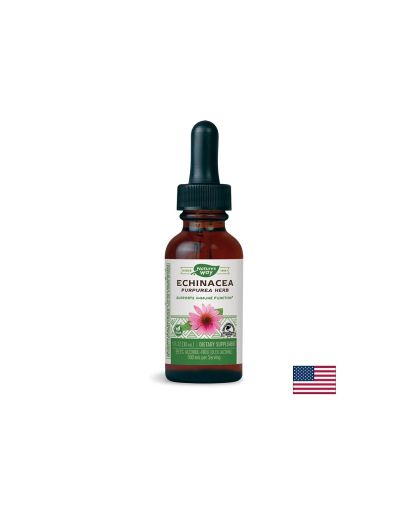 Ехинацея  Тинктура без алкохол | Non alcocholic Echinacea Tincture | Nature's way, 30 мл.